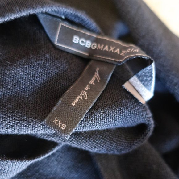 BCBGMAXAZRIA BLACK COLD SHOULDER SWEATER XXS * - Picture 9 of 9